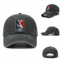 Leave Greenland Alone Washed Cotton Baseball Cap Polar Bear Holding Flag Greenlanders Supports