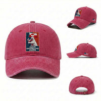 Leave Greenland Alone Washed Cotton Baseball Cap Polar Bear Holding Flag Greenlanders Supports