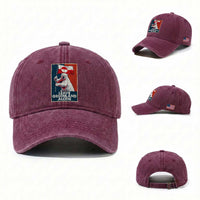 Leave Greenland Alone Washed Cotton Baseball Cap Polar Bear Holding Flag Greenlanders Supports