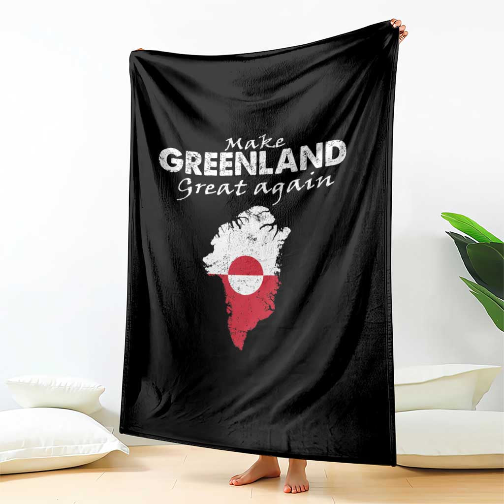 Make Greenland Great Again Throw Blanket Act USA 51st State Greenland