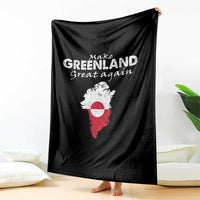 Make Greenland Great Again Throw Blanket Act USA 51st State Greenland