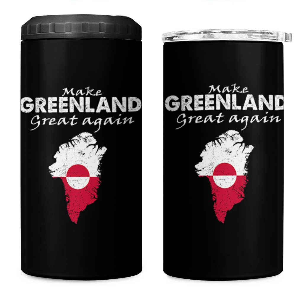 Make Greenland Great Again 4 in 1 Can Cooler Tumbler Act USA 51st State Greenland