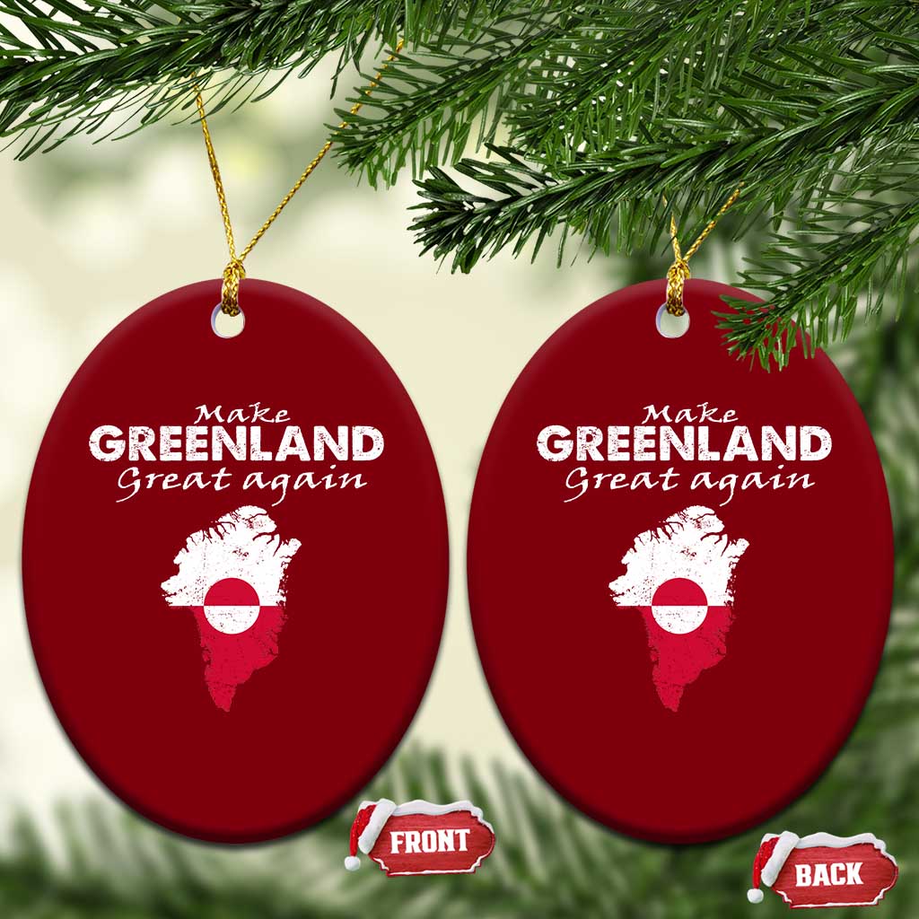 Make Greenland Great Again Ceramic Ornament Act USA 51st State Greenland