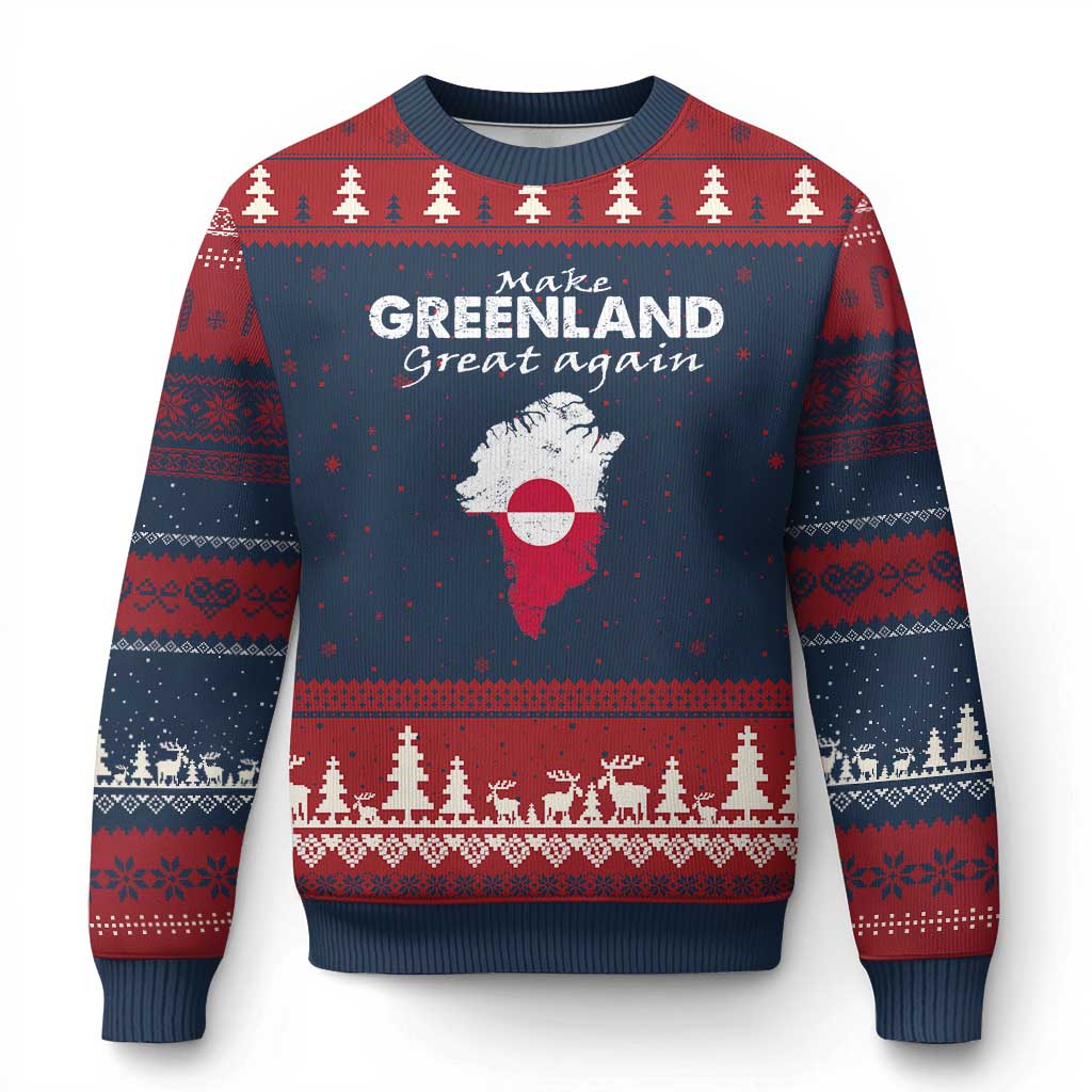 Make Greenland Great Again Ugly Christmas Sweater Act USA 51st State Greenland
