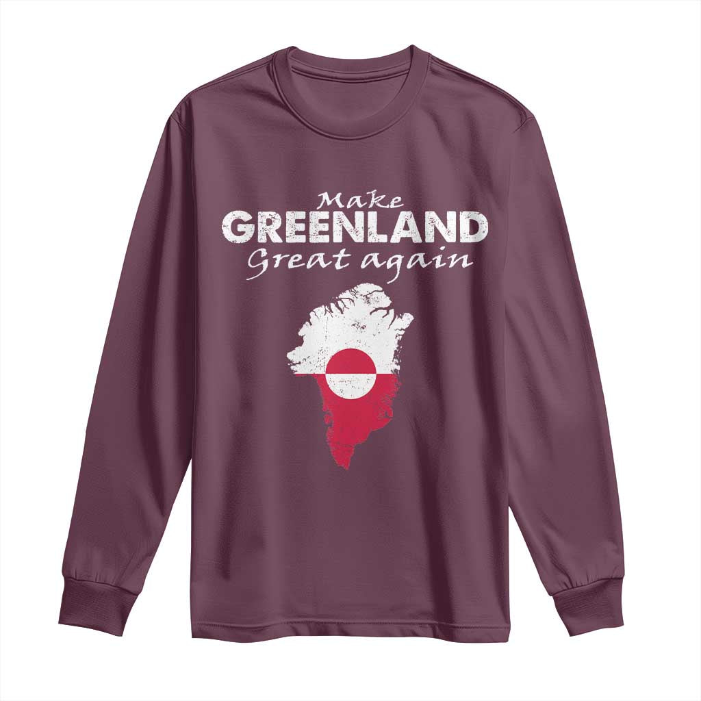 Make Greenland Great Again Long Sleeve Shirt Act USA 51st State Greenland