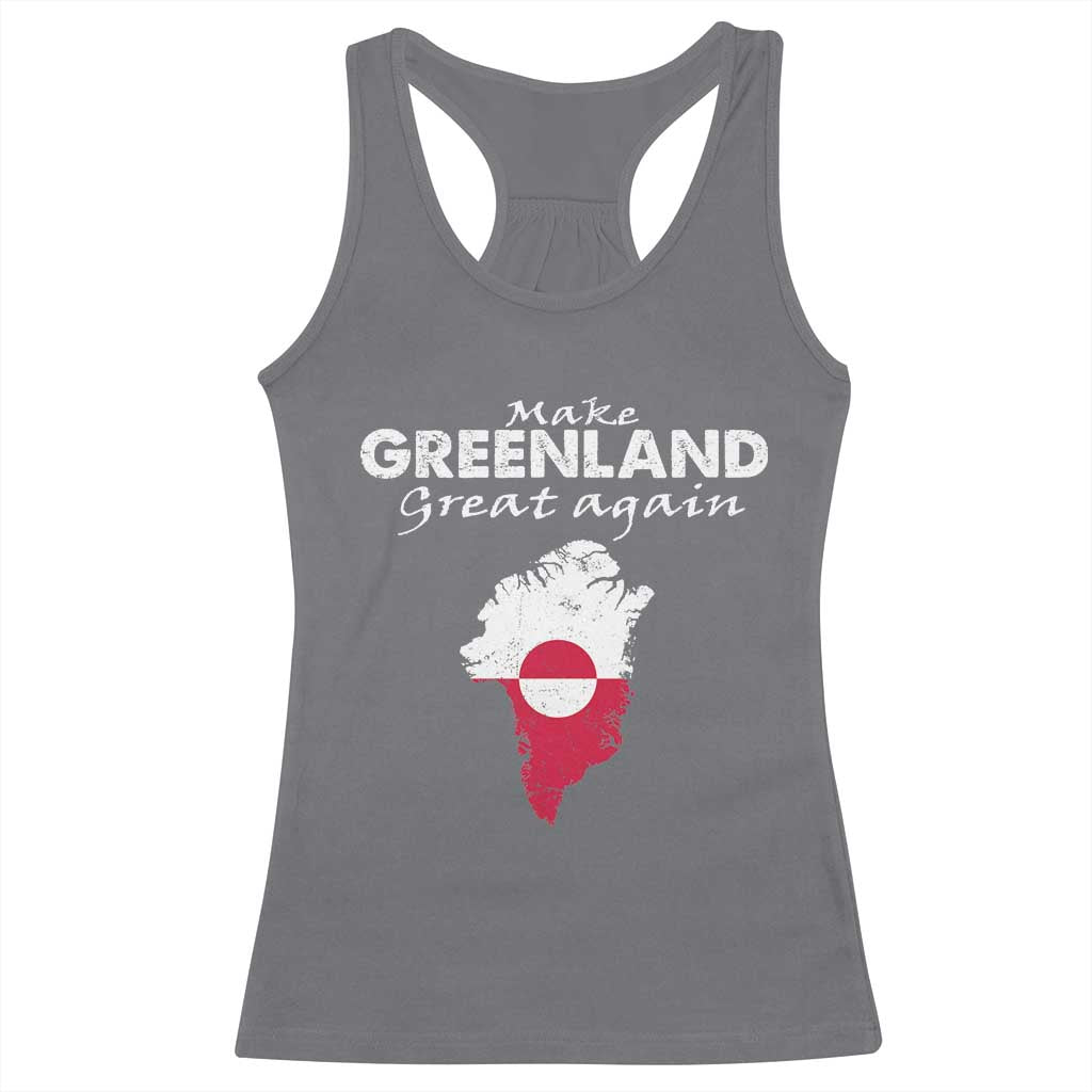 Make Greenland Great Again Racerback Tank Top Act USA 51st State Greenland