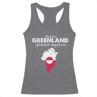Make Greenland Great Again Racerback Tank Top Act USA 51st State Greenland