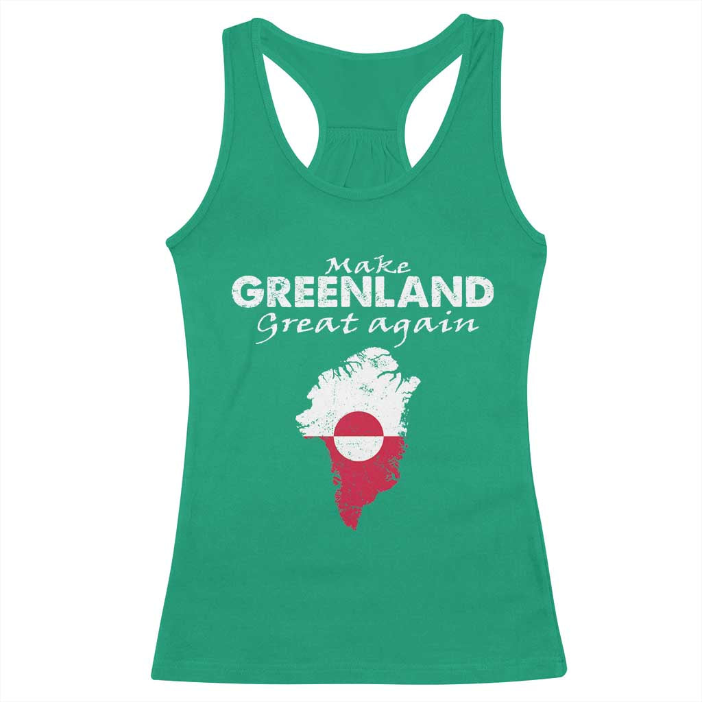 Make Greenland Great Again Racerback Tank Top Act USA 51st State Greenland