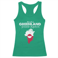 Make Greenland Great Again Racerback Tank Top Act USA 51st State Greenland