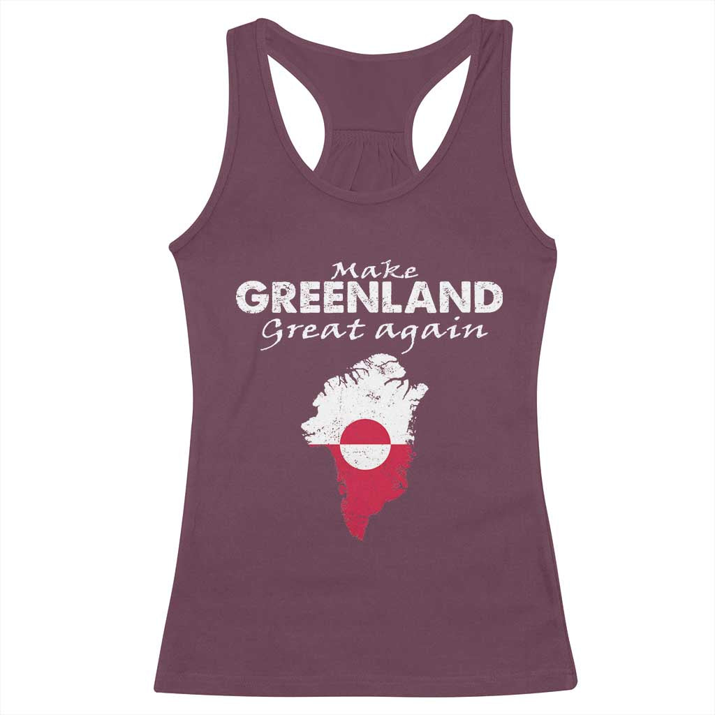 Make Greenland Great Again Racerback Tank Top Act USA 51st State Greenland