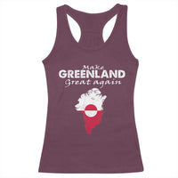 Make Greenland Great Again Racerback Tank Top Act USA 51st State Greenland