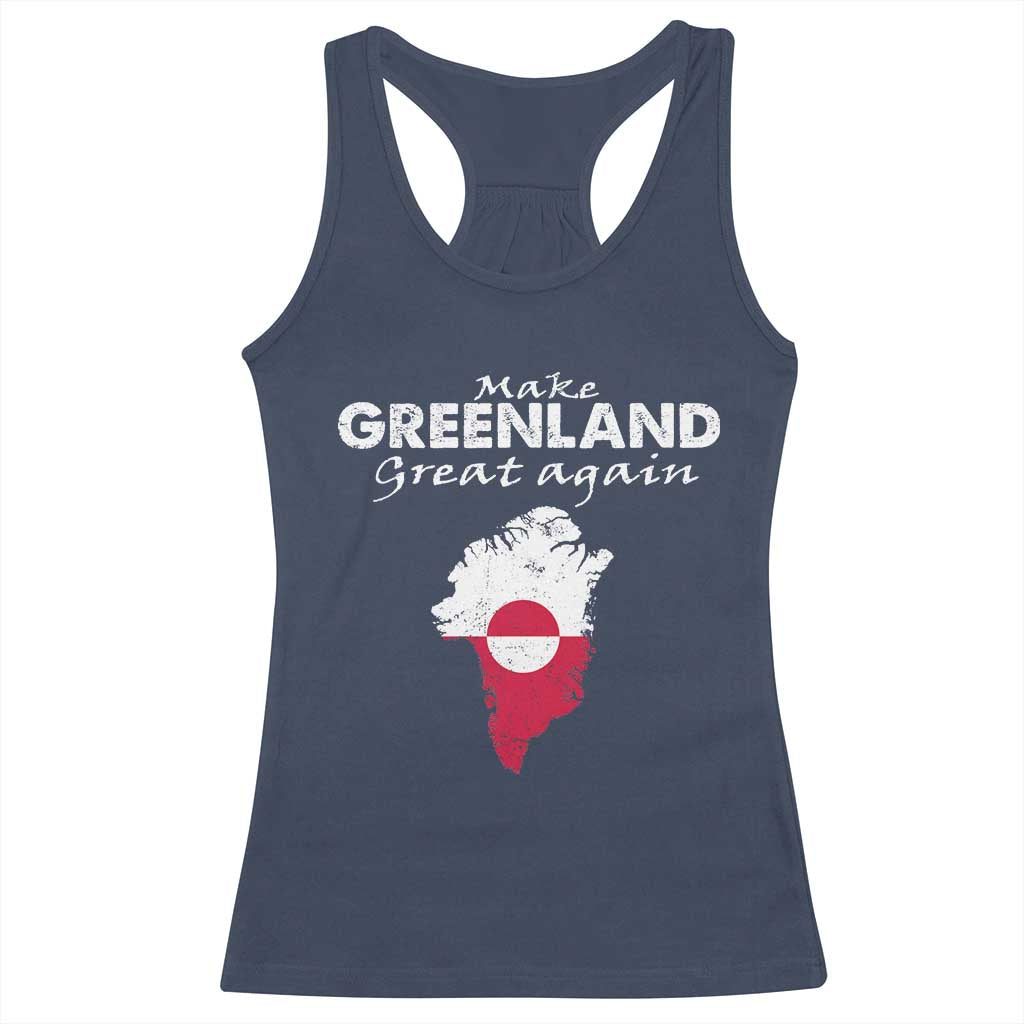 Make Greenland Great Again Racerback Tank Top Act USA 51st State Greenland