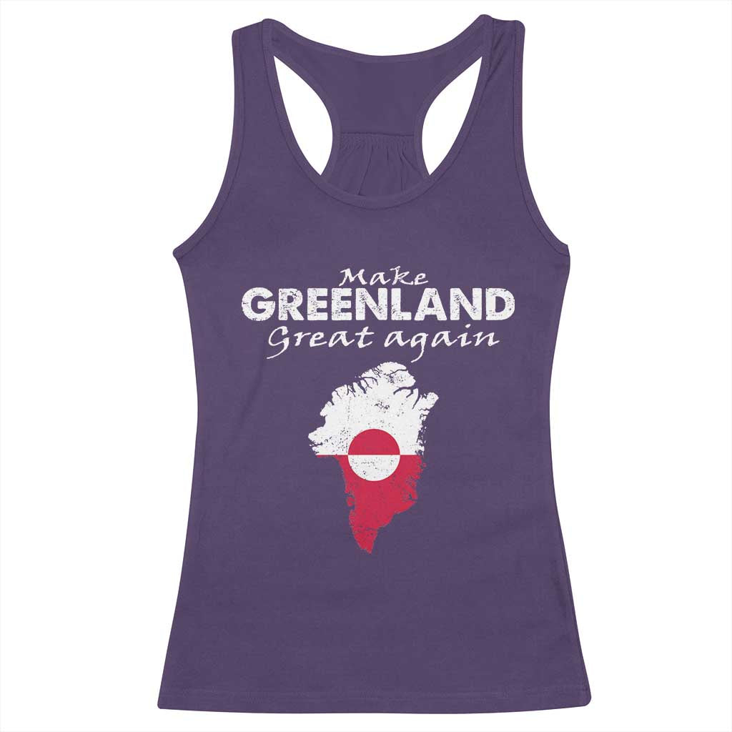 Make Greenland Great Again Racerback Tank Top Act USA 51st State Greenland