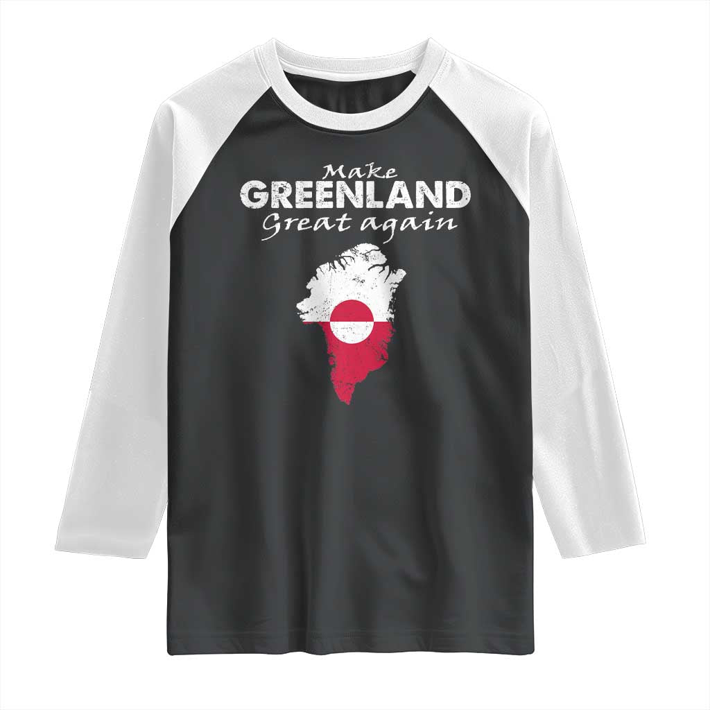 Make Greenland Great Again Raglan Shirt Act USA 51st State Greenland