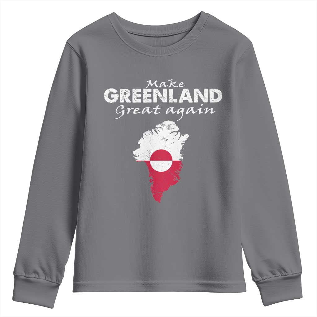 Make Greenland Great Again Youth Sweatshirt Act USA 51st State Greenland