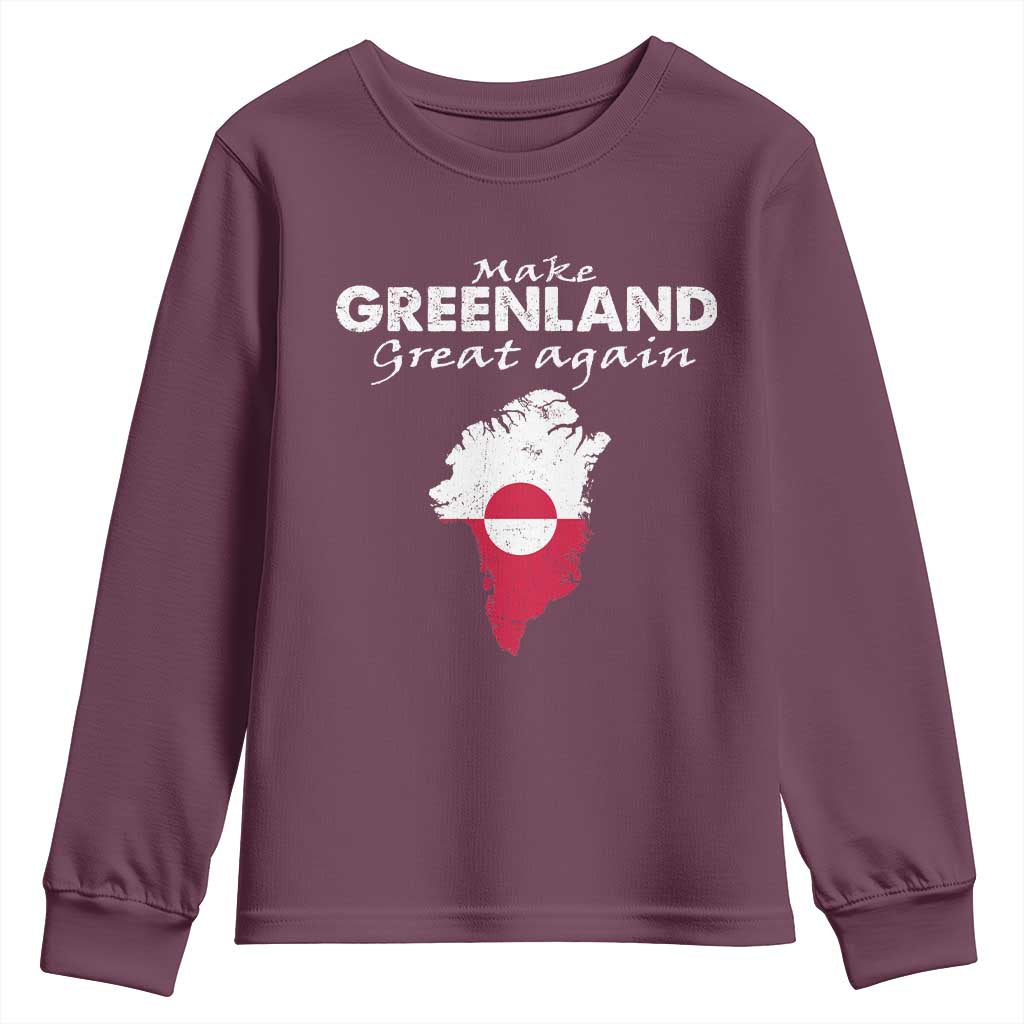 Make Greenland Great Again Youth Sweatshirt Act USA 51st State Greenland