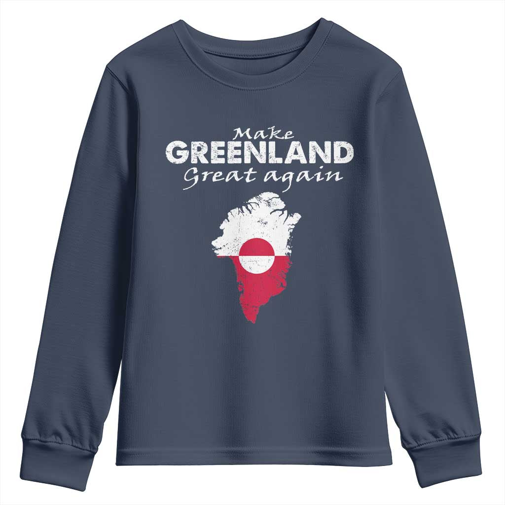 Make Greenland Great Again Youth Sweatshirt Act USA 51st State Greenland