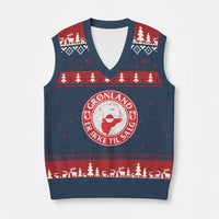 Greenland Is Not For Sale V-Neck Knit Sweater Vest Gronland Er Ikke Til Salg Greenland Protest