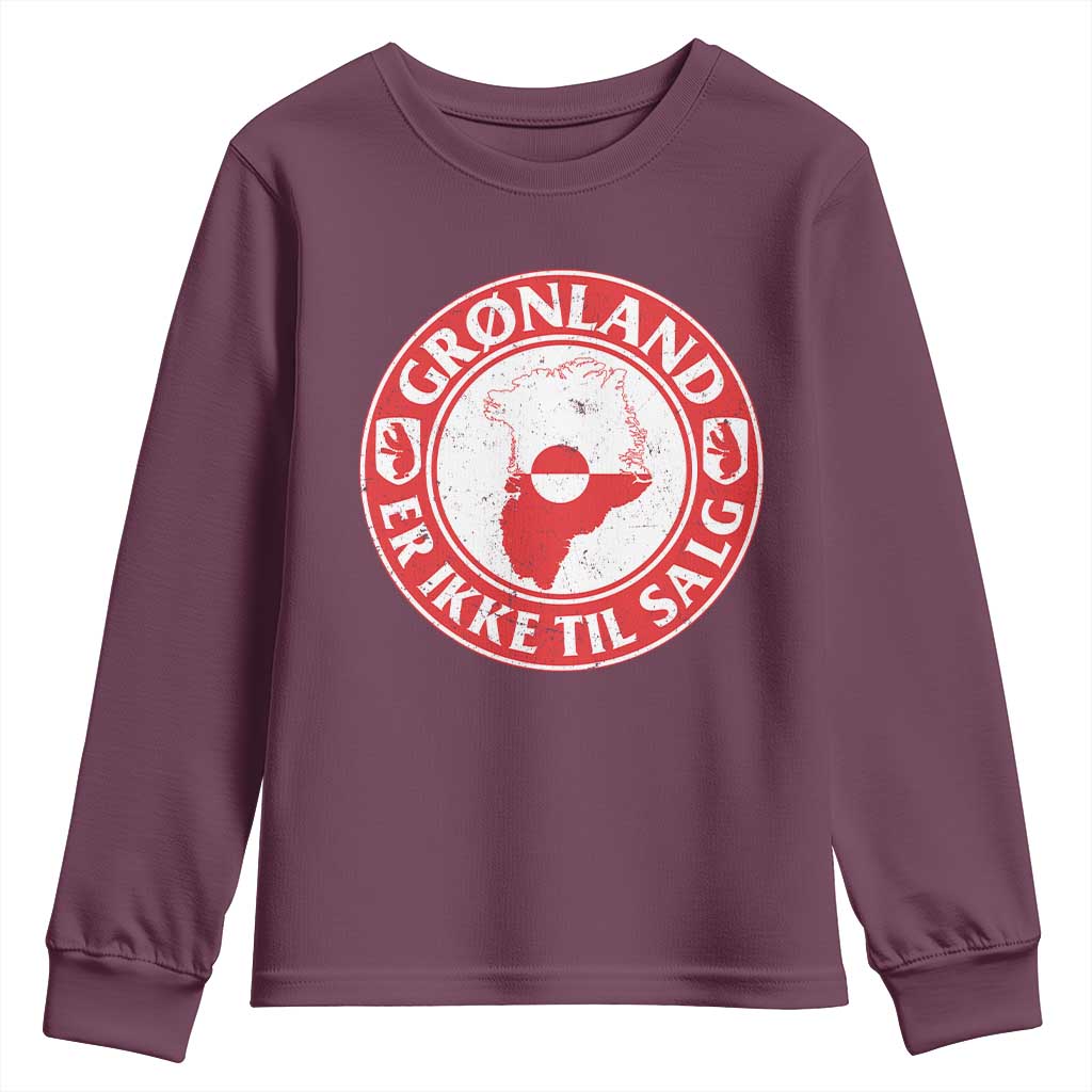 Greenland Is Not For Sale Youth Sweatshirt Gronland Er Ikke Til Salg Greenland Protest