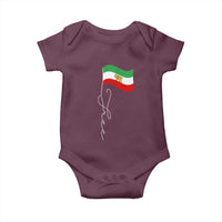 Free Iran Baby Onesie Patriotic Iranian Lion and Sun Flag