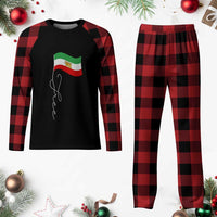 Free Iran Plaid Pajama Set Patriotic Iranian Lion and Sun Flag