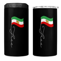 Free Iran 4 in 1 Can Cooler Tumbler Patriotic Iranian Lion and Sun Flag