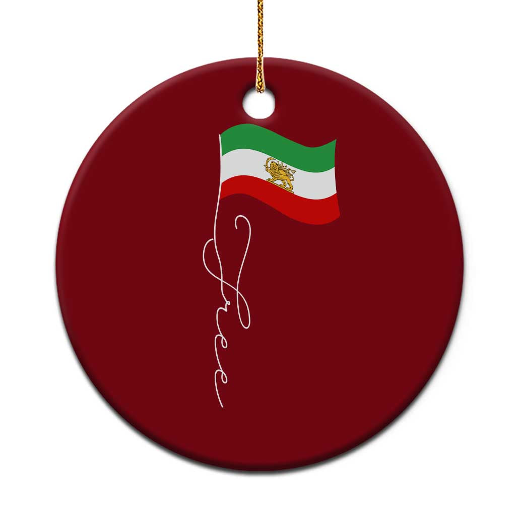Free Iran Ceramic Ornament Patriotic Iranian Lion and Sun Flag
