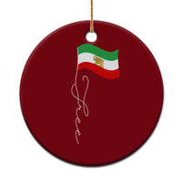 Free Iran Ceramic Ornament Patriotic Iranian Lion and Sun Flag