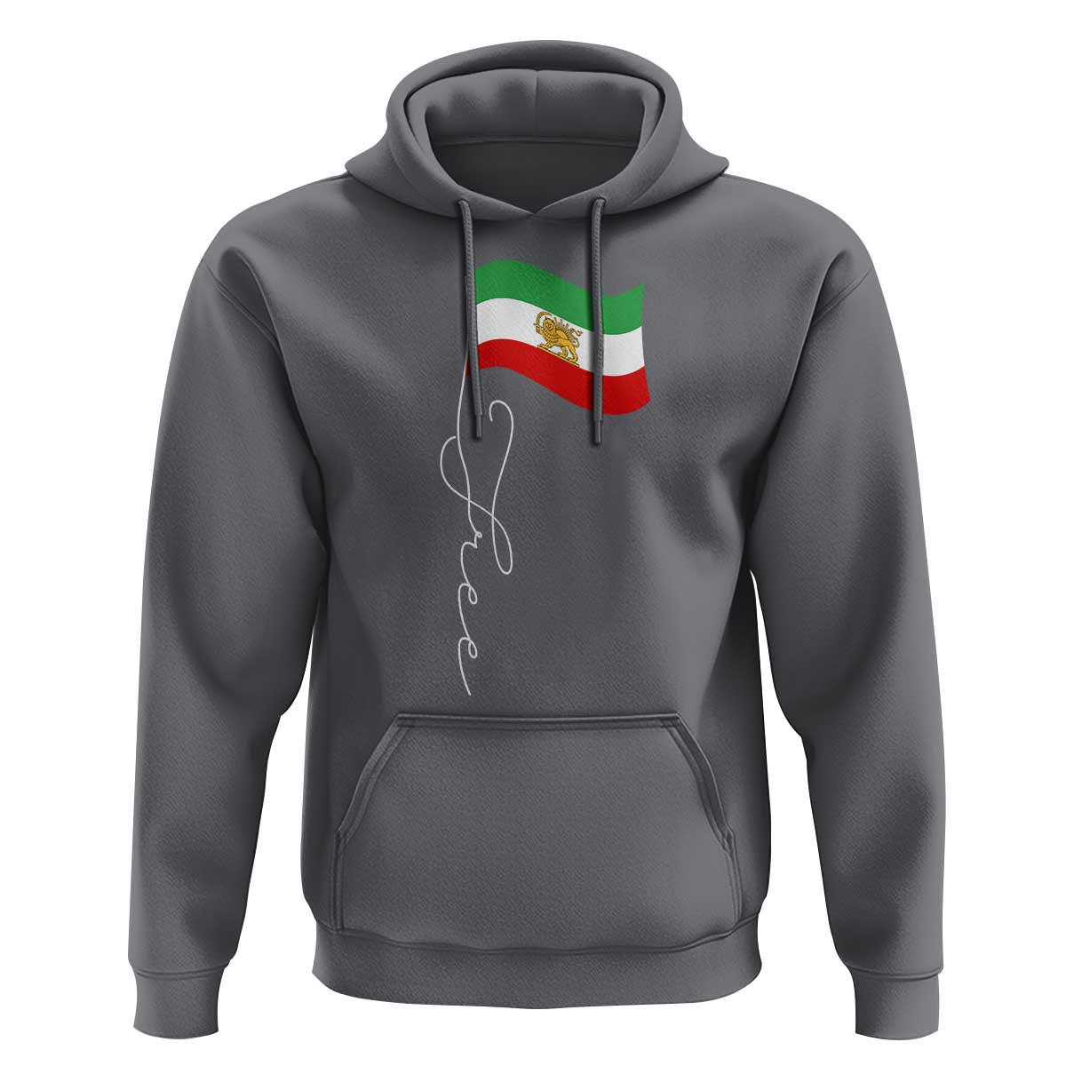 Free Iran Hoodie Patriotic Iranian Lion and Sun Flag