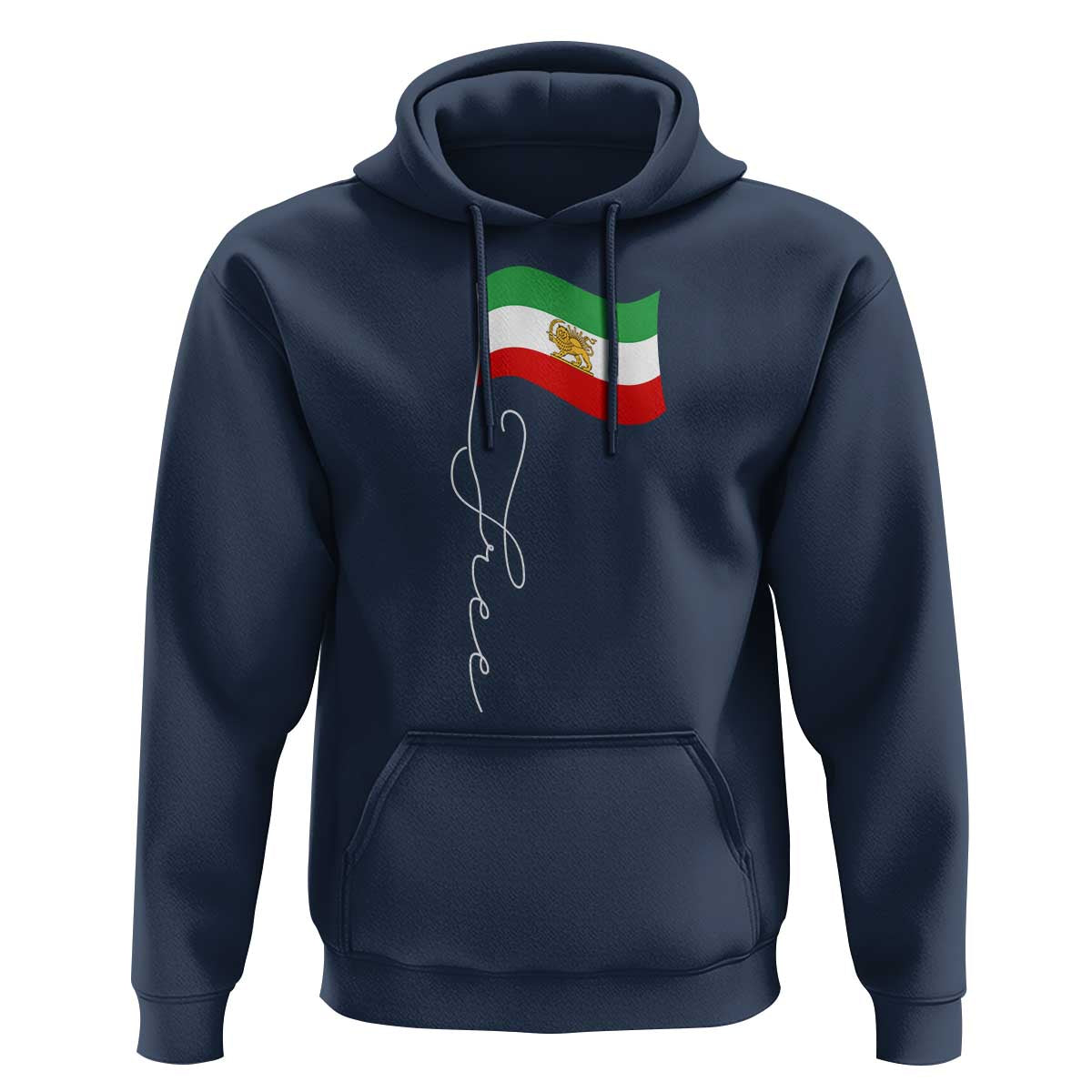 Free Iran Hoodie Patriotic Iranian Lion and Sun Flag