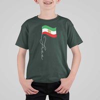 Free Iran T Shirt For Kid Patriotic Iranian Lion and Sun Flag