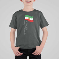 Free Iran T Shirt For Kid Patriotic Iranian Lion and Sun Flag