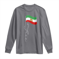 Free Iran Long Sleeve Shirt Patriotic Iranian Lion and Sun Flag