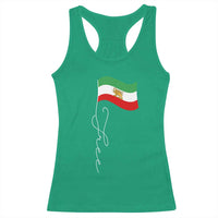 Free Iran Racerback Tank Top Patriotic Iranian Lion and Sun Flag