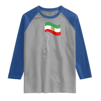 Free Iran Raglan Shirt Patriotic Iranian Lion and Sun Flag