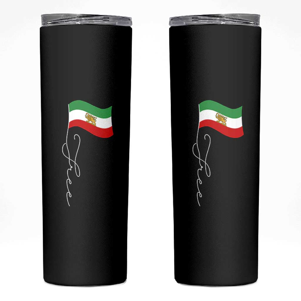 Free Iran Skinny Tumbler Patriotic Iranian Lion and Sun Flag