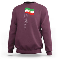 Free Iran Sweatshirt Patriotic Iranian Lion and Sun Flag