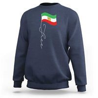 Free Iran Sweatshirt Patriotic Iranian Lion and Sun Flag