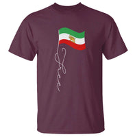 Free Iran T Shirt Patriotic Iranian Lion and Sun Flag