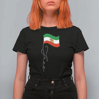 Free Iran T Shirt For Women Patriotic Iranian Lion and Sun Flag