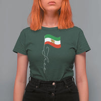Free Iran T Shirt For Women Patriotic Iranian Lion and Sun Flag