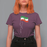 Free Iran T Shirt For Women Patriotic Iranian Lion and Sun Flag