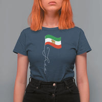 Free Iran T Shirt For Women Patriotic Iranian Lion and Sun Flag