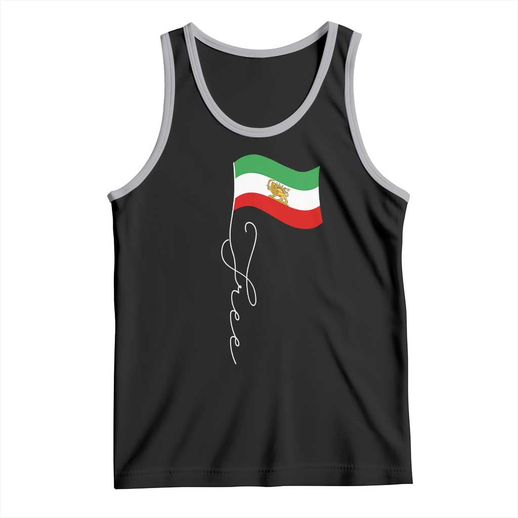 Free Iran Tank Top Patriotic Iranian Lion and Sun Flag