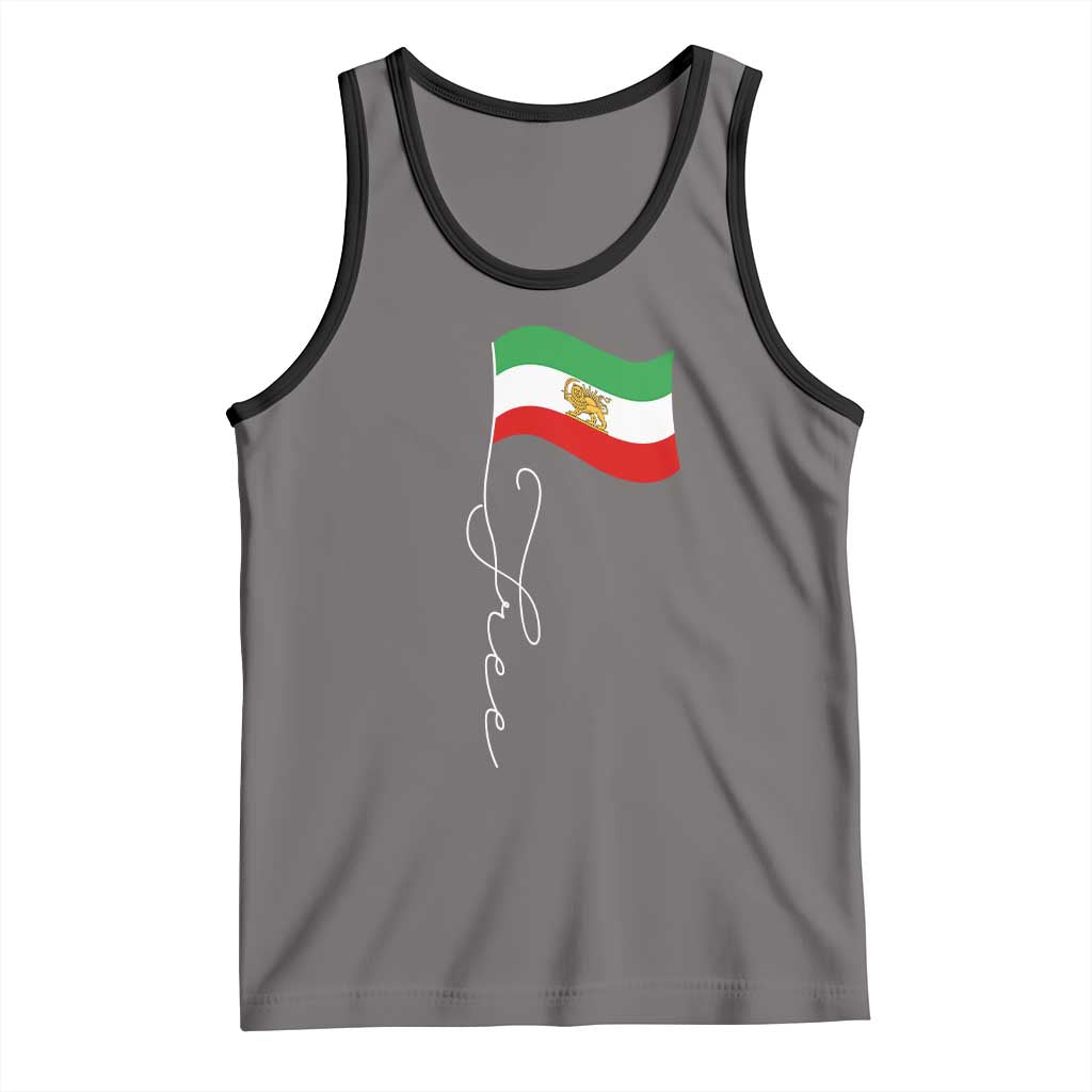 Free Iran Tank Top Patriotic Iranian Lion and Sun Flag