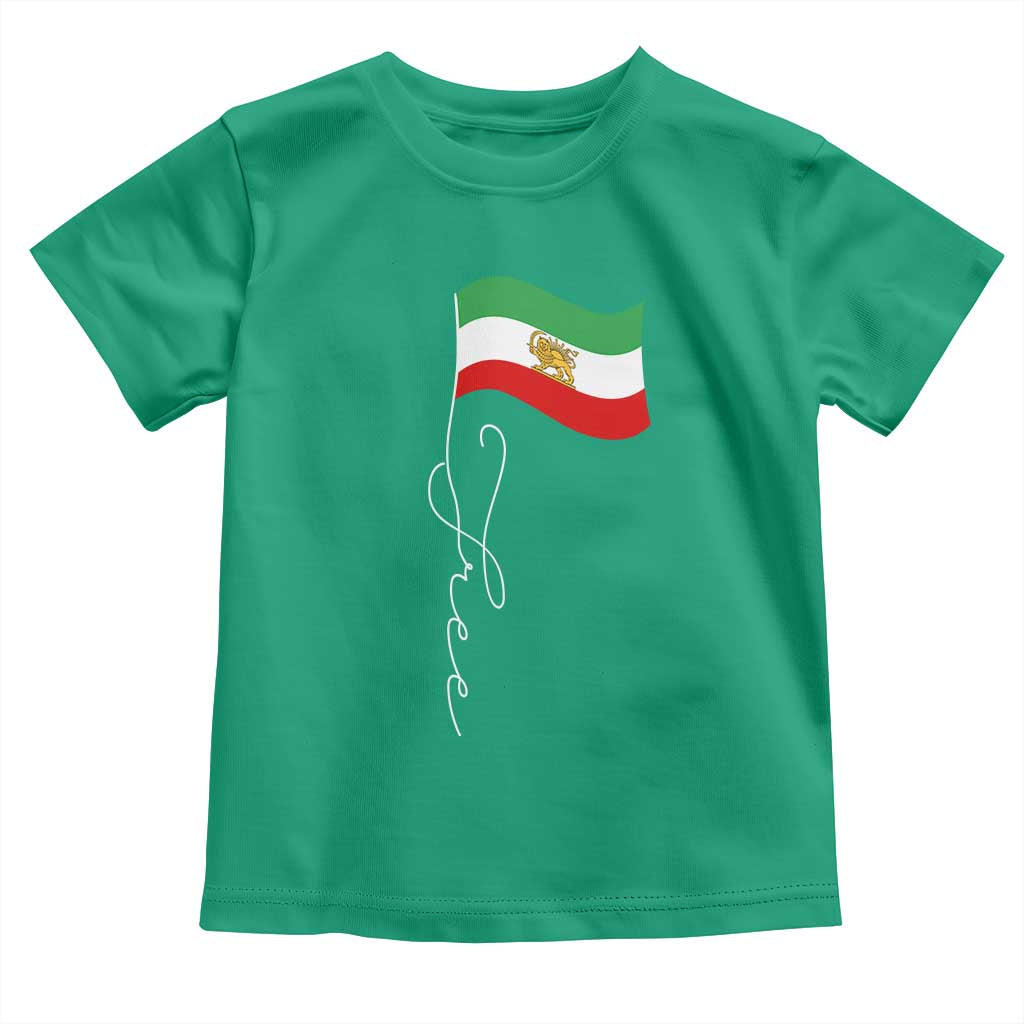 Free Iran Toddler T Shirt Patriotic Iranian Lion and Sun Flag