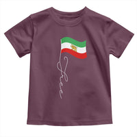 Free Iran Toddler T Shirt Patriotic Iranian Lion and Sun Flag