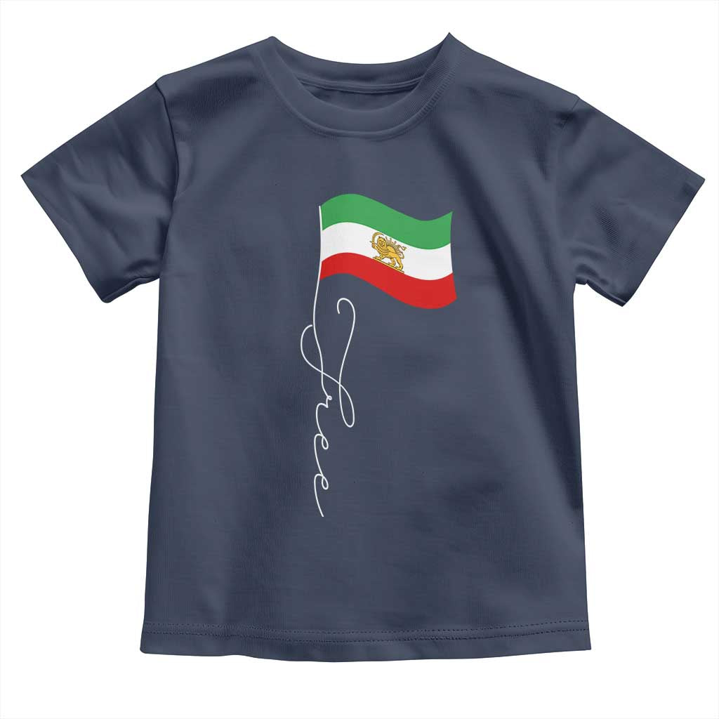 Free Iran Toddler T Shirt Patriotic Iranian Lion and Sun Flag