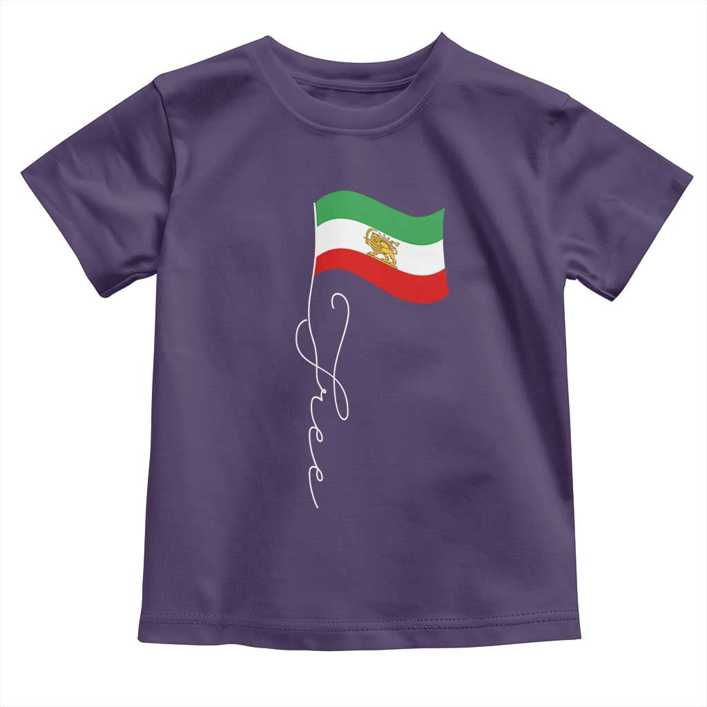 Free Iran Toddler T Shirt Patriotic Iranian Lion and Sun Flag