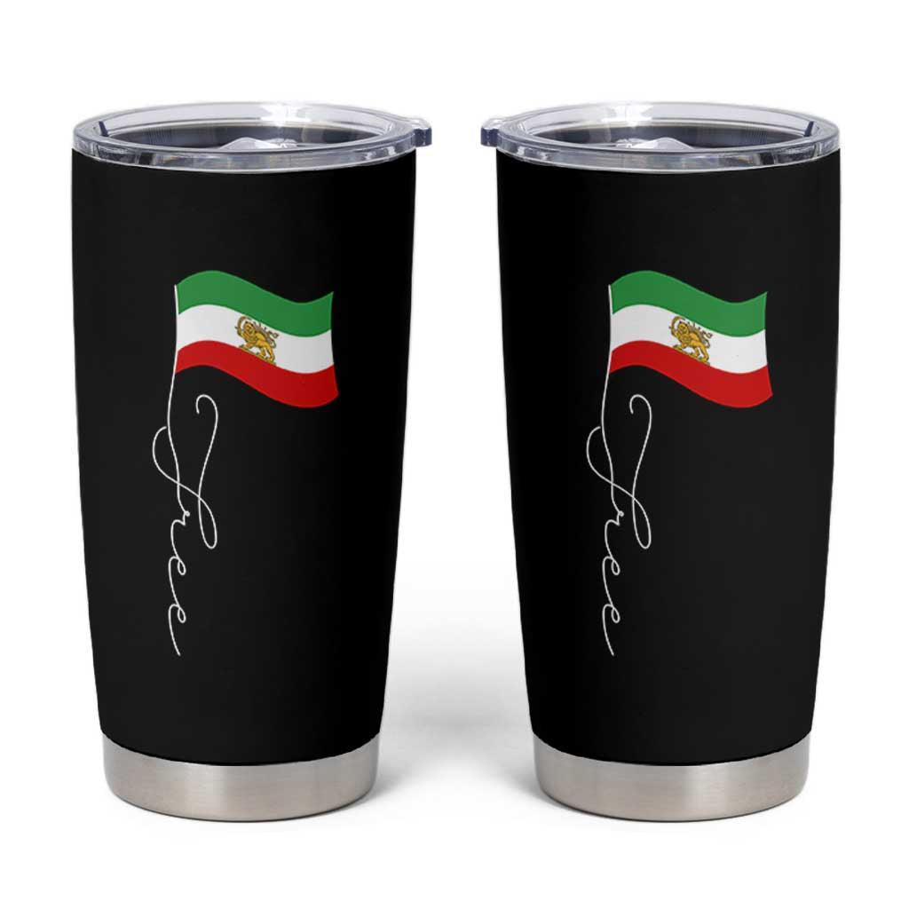 Free Iran Tumbler Cup Patriotic Iranian Lion and Sun Flag